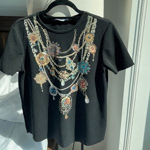 Zara Black short sleeve top